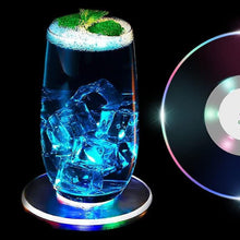 Colorful LED Cocktail Coaster, Round Ultra-Thin LED Drink Coaster (1 Pc)