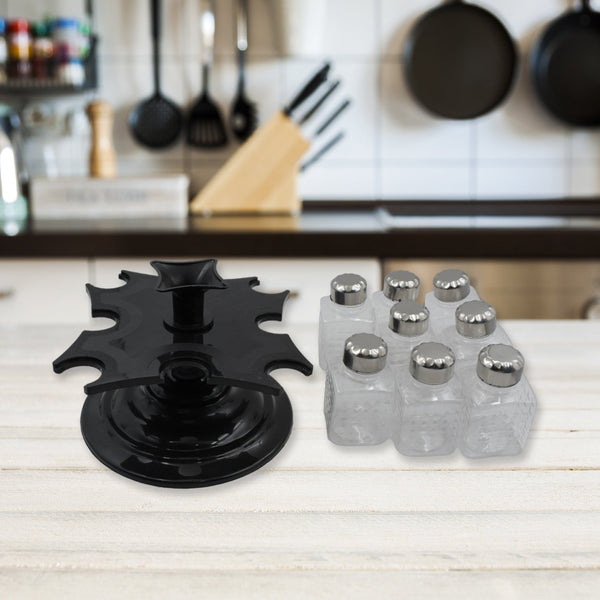 New design 360° revolving spice rack for kitchen condiments