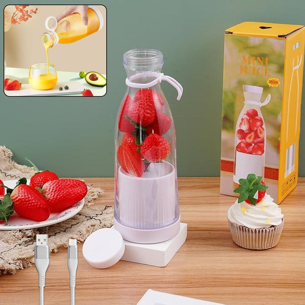 Blender Portable Juicer with 6 Blades 380 Ml Multicolor