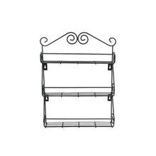 Big Wall Mounted Iron Wall Shelf with 3 Storage Racks for Kitchen, Pantry, Cabinet, Counter top or Free Standing, Rack Holder for Kitchen