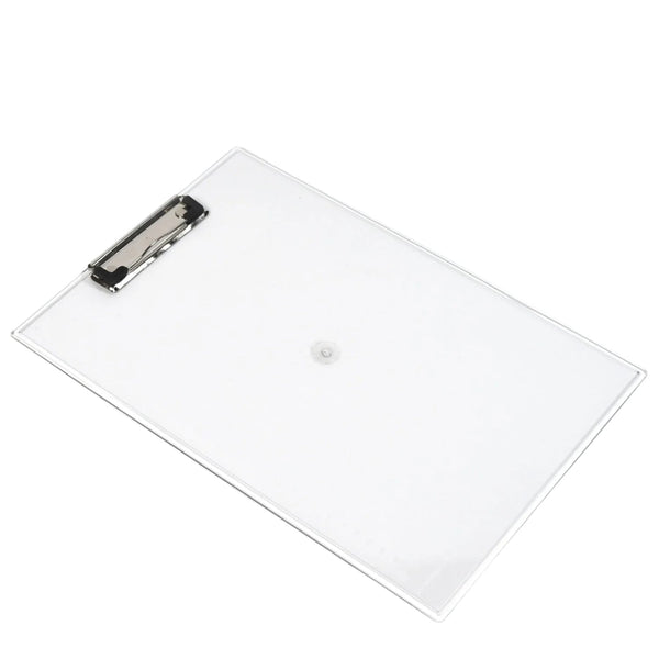 Transparent exam pad with measuring side