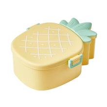 Kids Lunch Box Cute Pineapple Shaped Bento Box with Fork Spoon Snack Container Microwave Portable Office Lunch Box (1 Pc / With Spoon, Fork & Color Box)