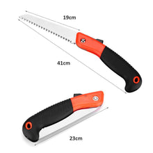 Folding saw for pruning shrubs and wood.