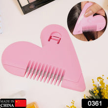 Heart Shape Plastic Hair Cutting Scissors for Baby Girls Lightweight Portable Hair Thinning Double‑Edge Stainless Steel Convenient for Hair Cutting for Hair Thinning (1 Pc )