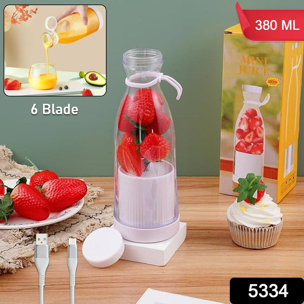 Blender Portable Juicer with 6 Blades 380 Ml Multicolor