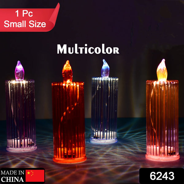 Big Simple Candles for Home Decoration, Crystal Candle Lights (Multicolor)