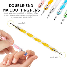 Nail Art Point Pen and Set Used by Women's for Their Fashion Purposes (Pack of 5Pcs)