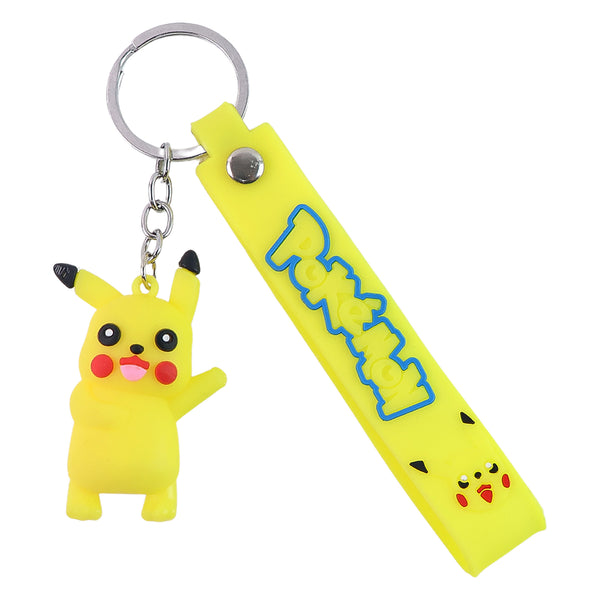 Cute Cartoon Silicone 3d Key Chain With Metal Hook  Strap (Pack Of 1)