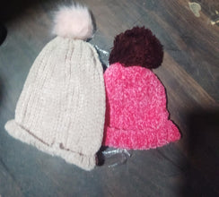 Soft Winter Cap, Woolen Inside Fur Beanie Cap (1 Pc / Mix Design & Color)