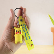 Cute Cartoon Silicone 3d Key Chain With Metal Hook  Strap (Pack Of 1)